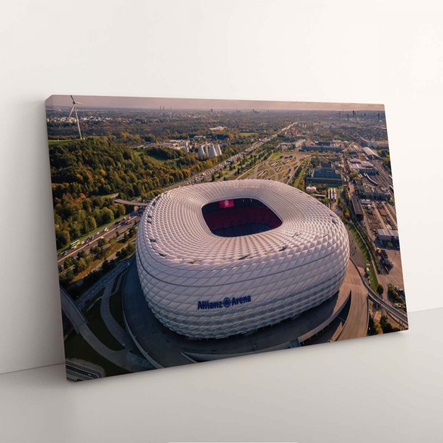 FC Bayern München Allianz Arena Spielfeld Mia san mia 19 FCB Leinwandbilder – Bild 3