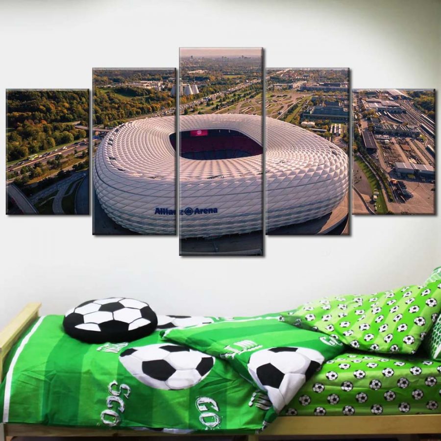 FC Bayern München Allianz Arena Spielfeld Mia san mia 19 FCB Leinwandbilder – Bild 2