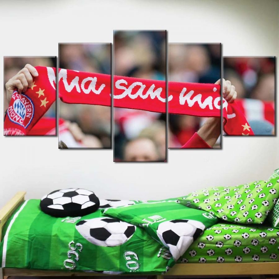 FC Bayern München Allianz Arena Spielfeld Mia san mia 2 FCB Leinwandbilder – Bild 2