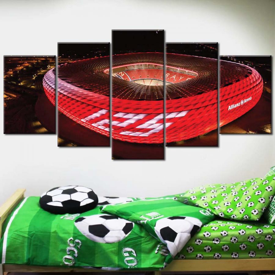 FC Bayern München Allianz Arena Spielfeld Mia san mia 20 FCB Leinwandbilder – Bild 2