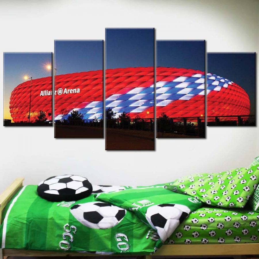 FC Bayern München Allianz Arena Spielfeld Mia san mia 21 FCB Leinwandbilder – Bild 2