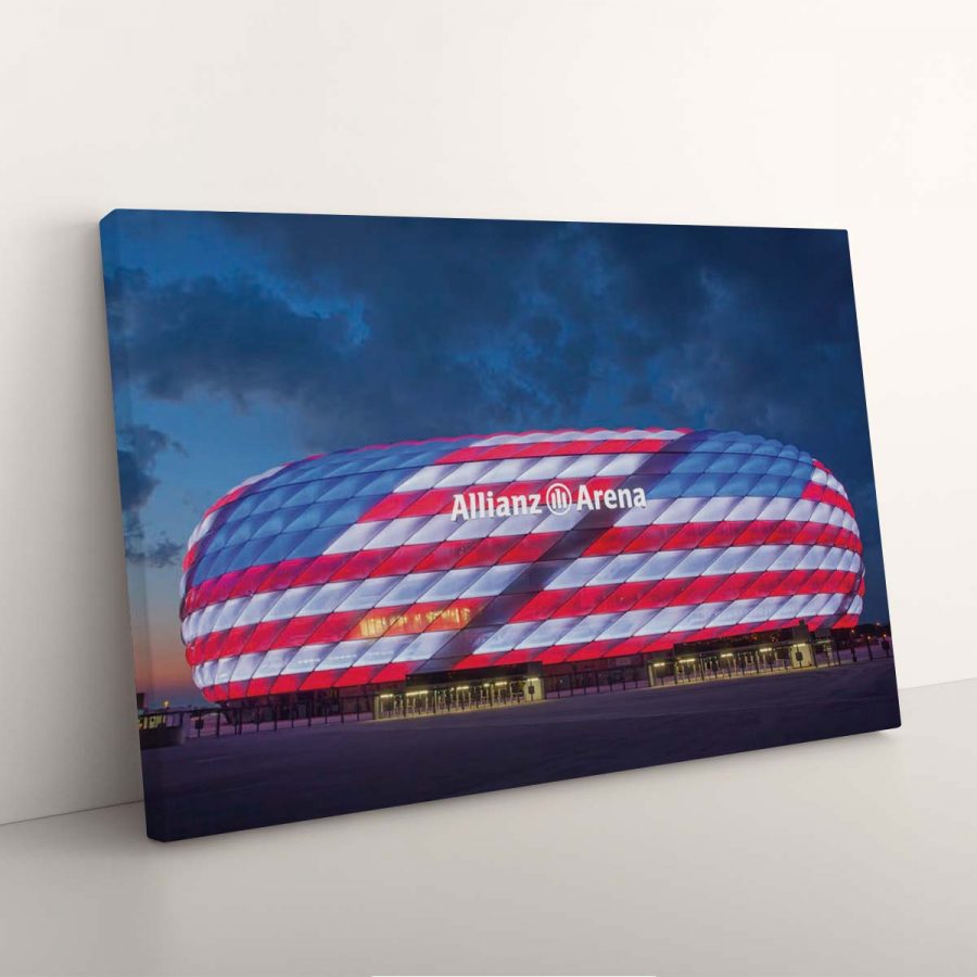 FC Bayern München Allianz Arena Spielfeld Mia san mia 22 FCB Leinwandbilder – Bild 3