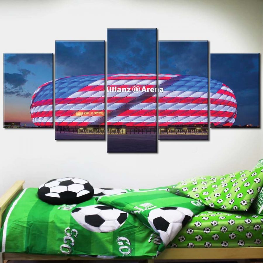 FC Bayern München Allianz Arena Spielfeld Mia san mia 22 FCB Leinwandbilder – Bild 2