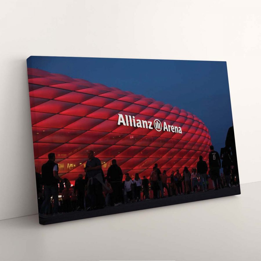 FC Bayern München Allianz Arena Spielfeld Mia san mia 23 FCB Leinwandbilder – Bild 3