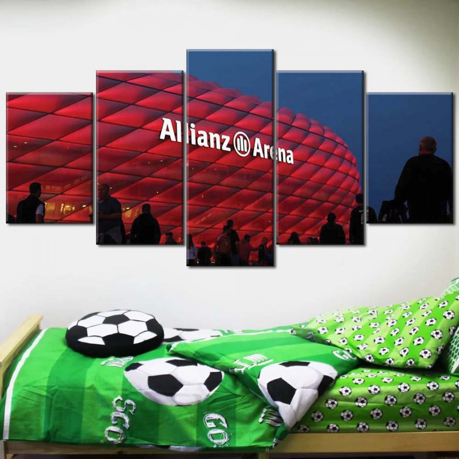 FC Bayern München Allianz Arena Spielfeld Mia san mia 23 FCB Leinwandbilder – Bild 2