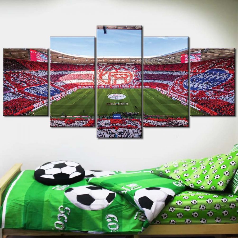 FC Bayern München Allianz Arena Spielfeld Mia san mia FCB Leinwandbilder – Bild 2