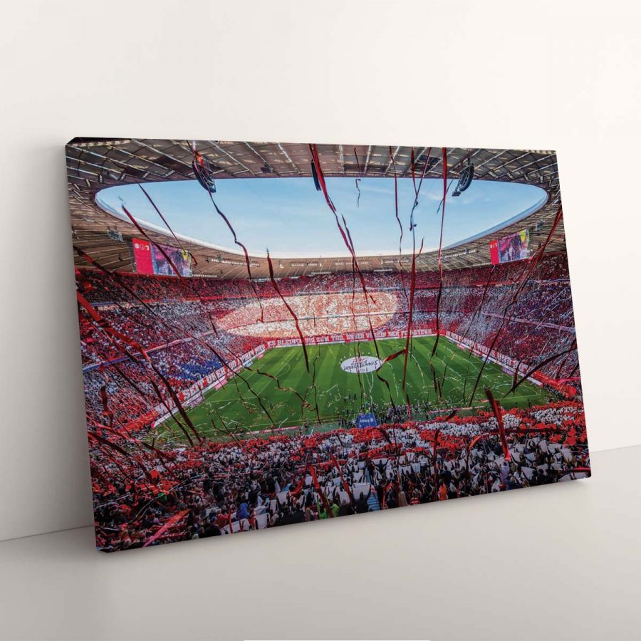 FC Bayern München Allianz Arena Spielfeld Mia san mia 3 FCB Leinwandbilder – Bild 3