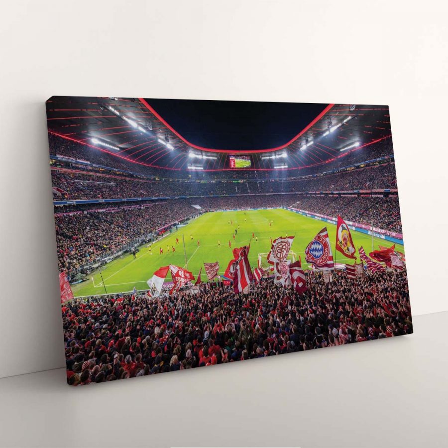 FC Bayern München Allianz Arena Spielfeld Mia san mia 4 FCB Leinwandbilder – Bild 3