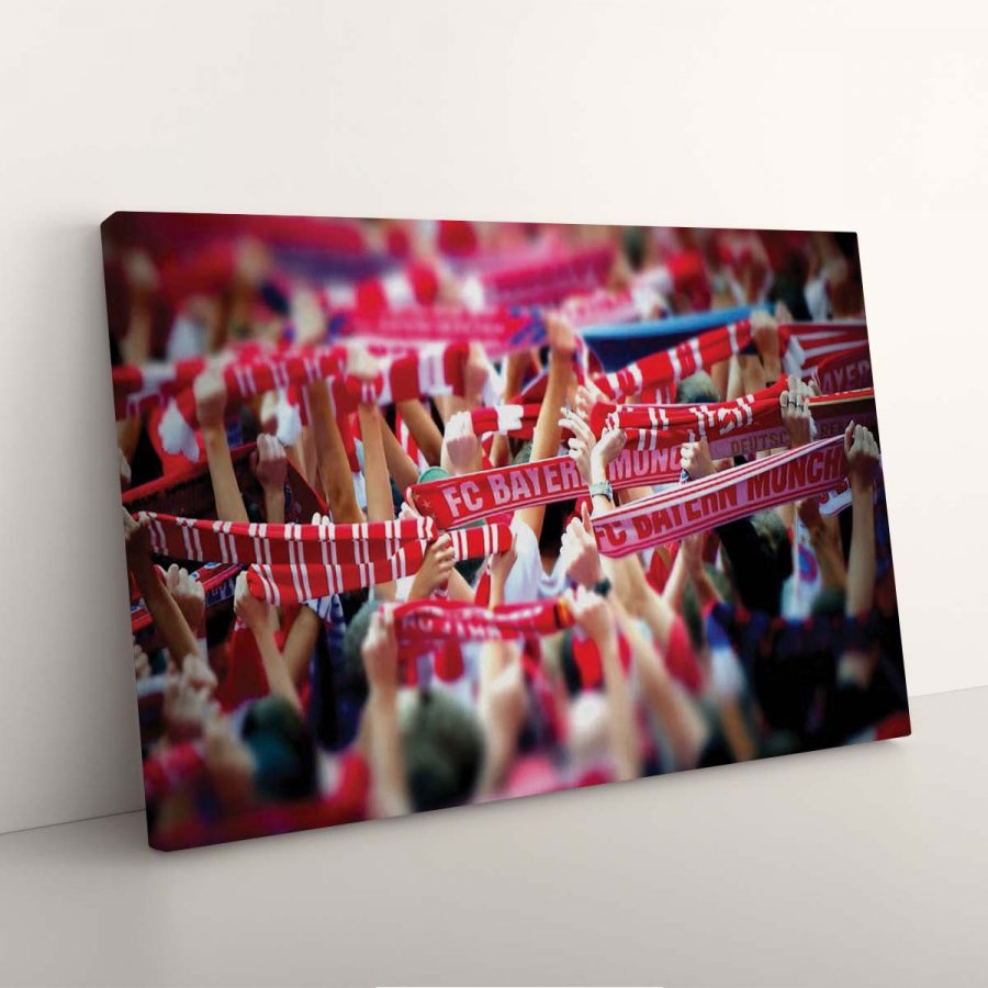 FC Bayern München Allianz Arena Spielfeld Mia san mia 5 FCB Leinwandbilder – Bild 3