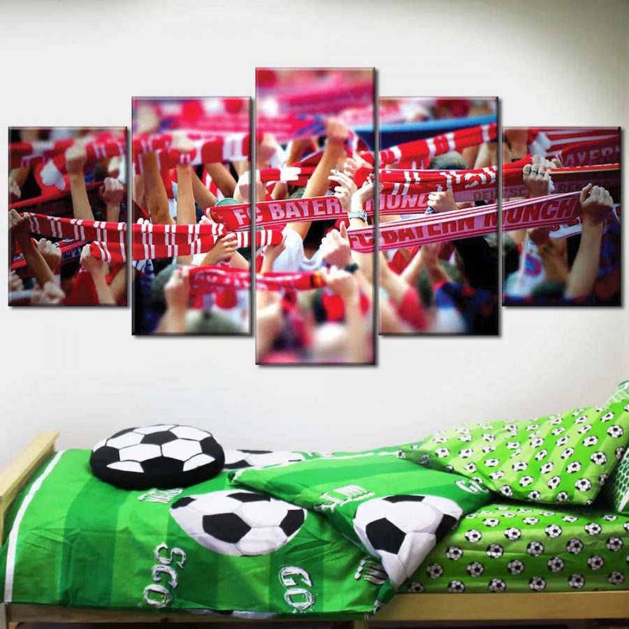 FC Bayern München Allianz Arena Spielfeld Mia san mia 5 FCB Leinwandbilder – Bild 2