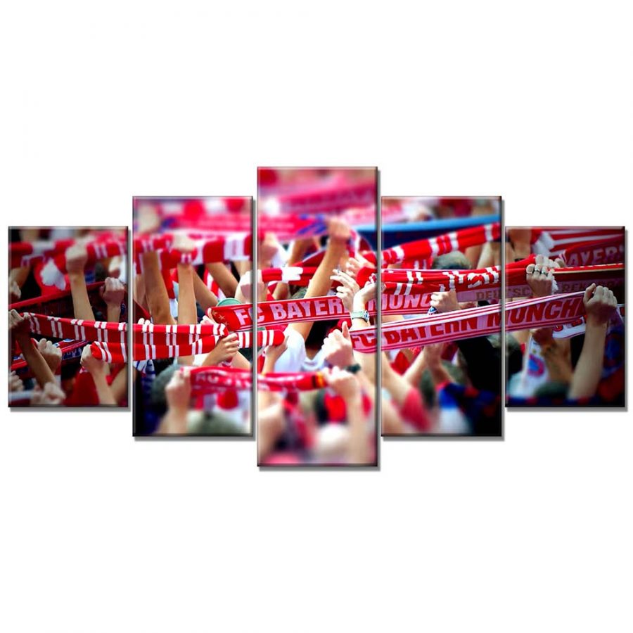 FC Bayern München Allianz Arena Spielfeld Mia san mia 5 FCB Leinwandbilder