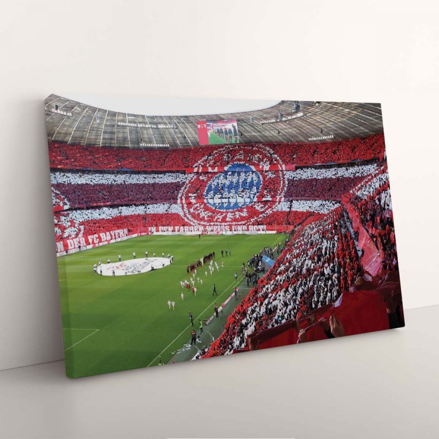 FC Bayern München Allianz Arena Spielfeld Mia san mia 7 FCB Leinwandbilder – Bild 3