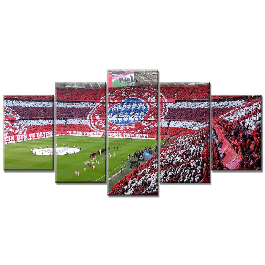 FC Bayern München Allianz Arena Spielfeld Mia san mia 7 FCB Leinwandbilder