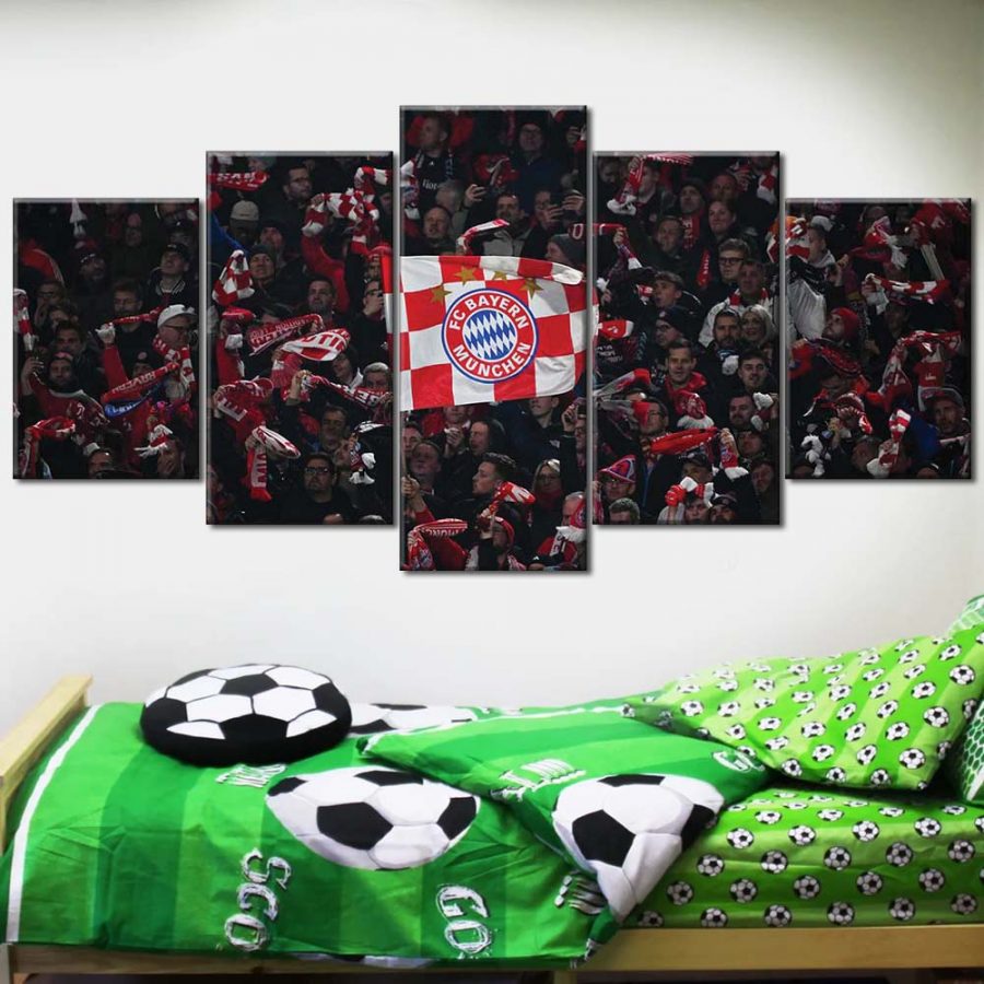 FC Bayern München Allianz Arena Spielfeld Mia san mia 9 FCB Leinwandbilder – Bild 2