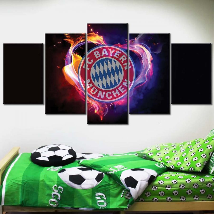 FC Bayern München Herz Feuer FCB Leinwandbilder – Bild 2