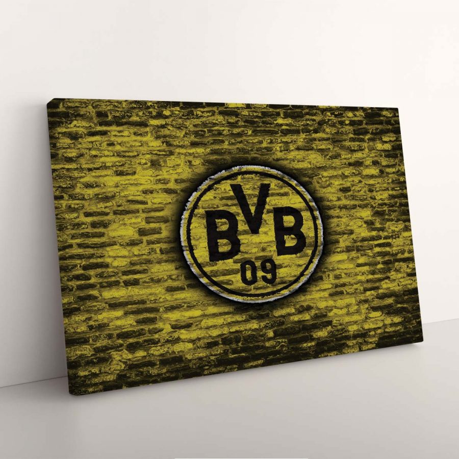 Borussia Dortmund Fußballclub Ziegelwand BVB Leinwandbilder – Bild 3