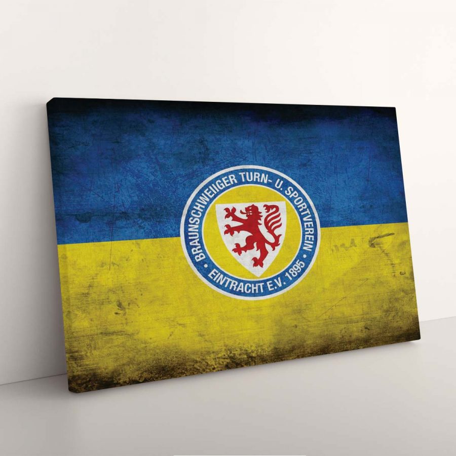 Eintracht Braunschweig Blau-Gelber Rautenstil 01 EBS Leinwandbilder – Bild 3
