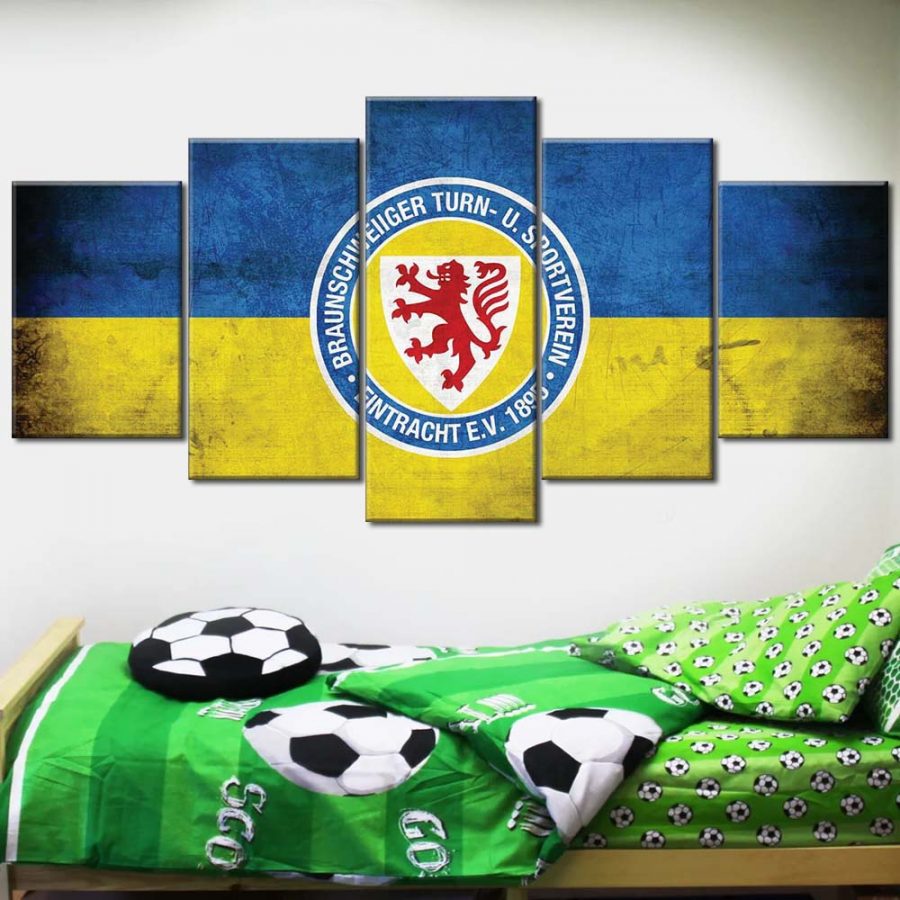 Eintracht Braunschweig Blau-Gelber Rautenstil 01 EBS Leinwandbilder – Bild 2