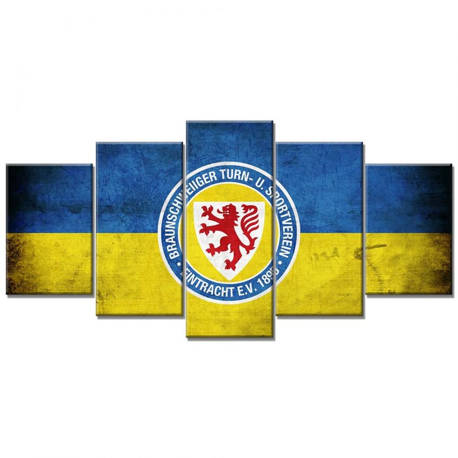 Eintracht Braunschweig Blau-Gelber Rautenstil 01 EBS Leinwandbilder