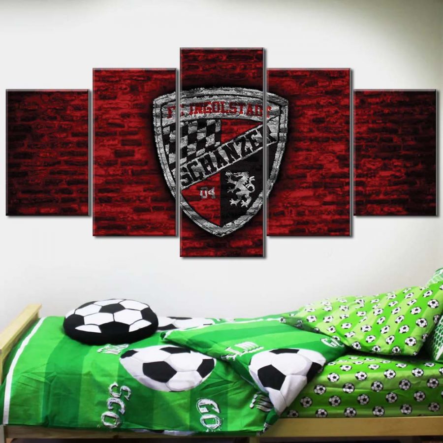 FC Ingolstadt Schanzer 04 Rote Ziegelwand FCI Leinwandbilder – Bild 2