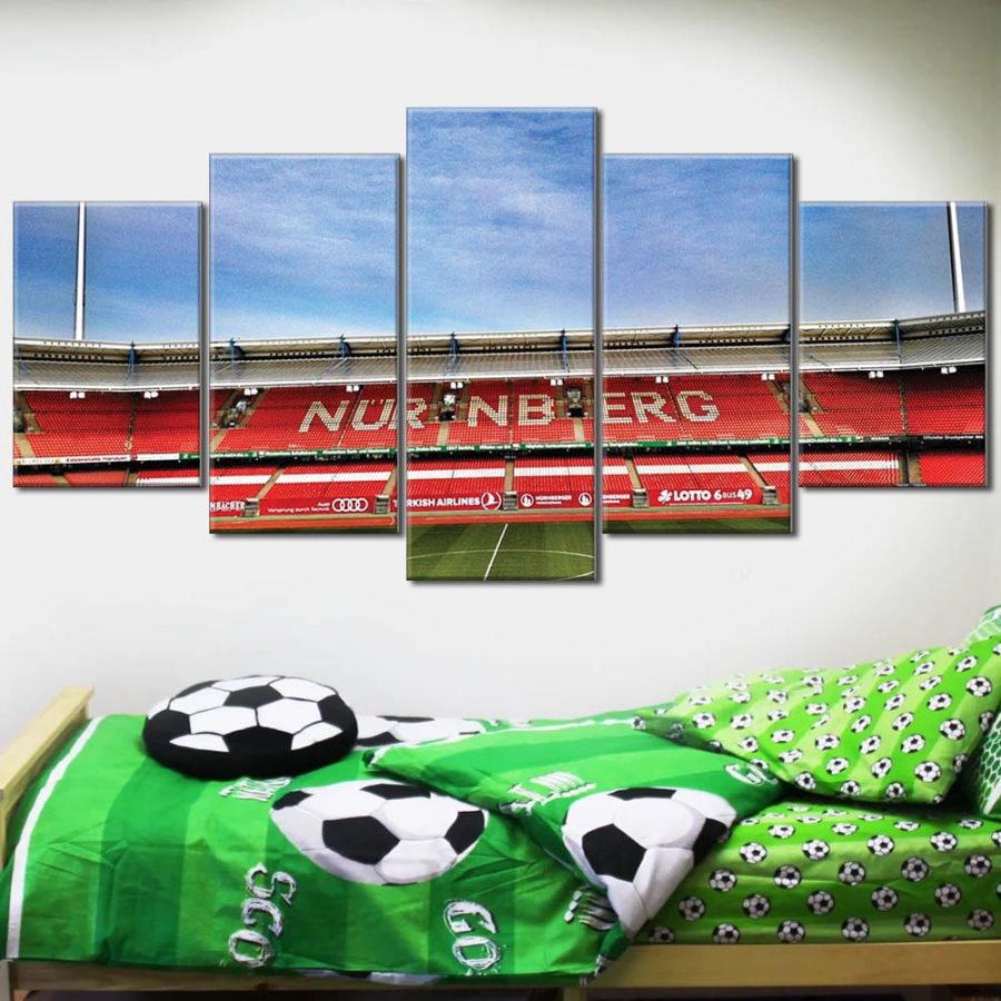 1. FC Nürnberg Stadion Spielfeld 09 FCN Leinwandbilder – Bild 2