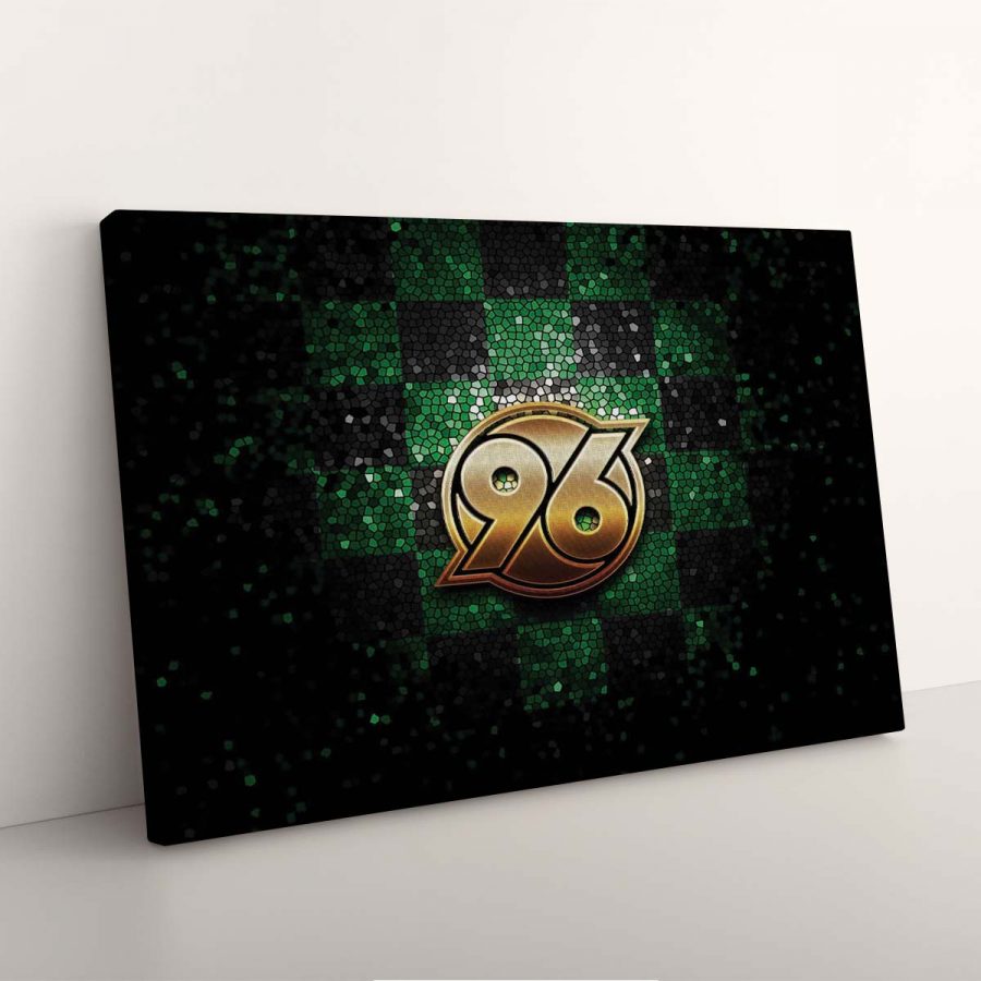 Hannover 96 Grün-Schwarzer Rautenstil Leinwandbilder – Bild 3