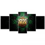 Hannover 96 Grün-Schwarzer Rautenstil Leinwandbilder