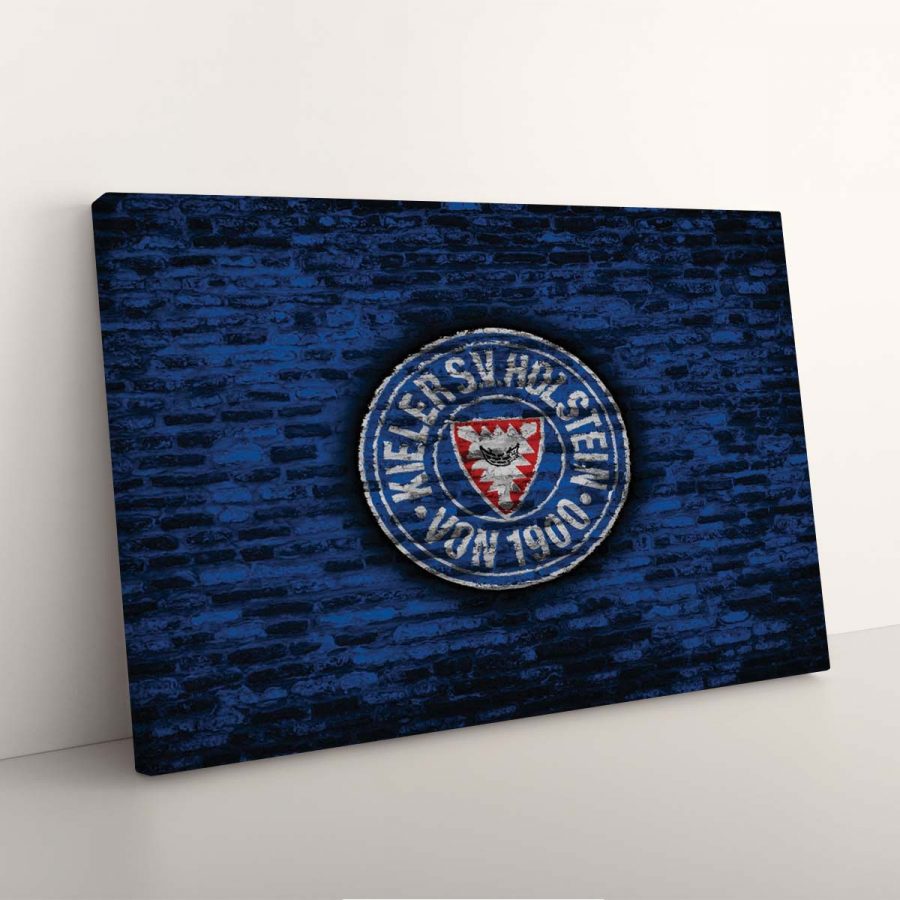 Holstein Kiel FC Kieler SV Holstein 1900 Blaue Ziegelwand Leinwandbilder – Bild 3