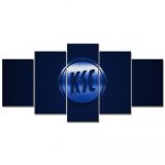 Karlsruher SC Blaues Karbonfaser-Muster KSC Leinwandbilder