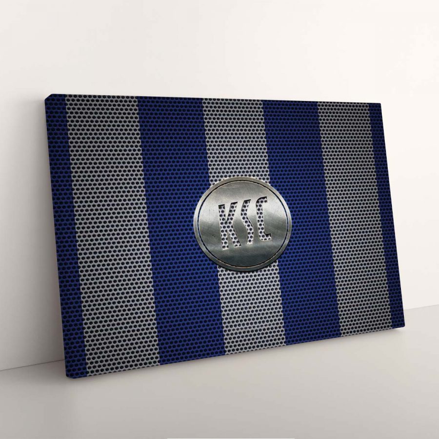 Karlsruher SC Blau-Weißes Metallgitter KSC Leinwandbilder – Bild 3