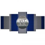 Karlsruher SC Blau-Weißes Metallgitter KSC Leinwandbilder