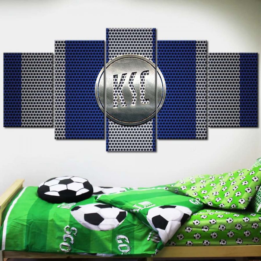 Karlsruher SC Blau-Weißes Metallgitter KSC Leinwandbilder – Bild 2