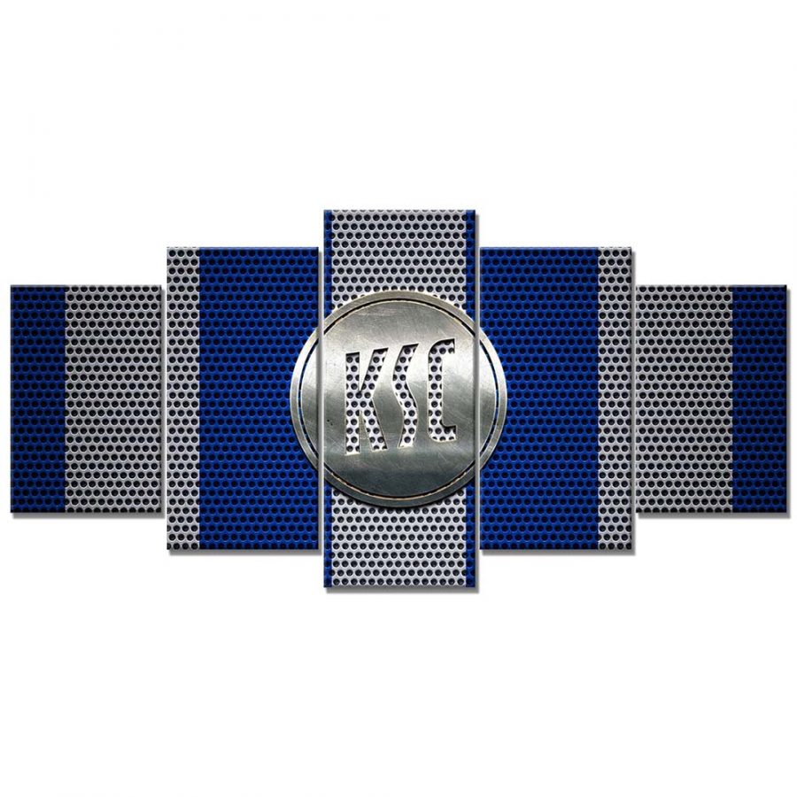 Karlsruher SC Blau-Weißes Metallgitter KSC Leinwandbilder