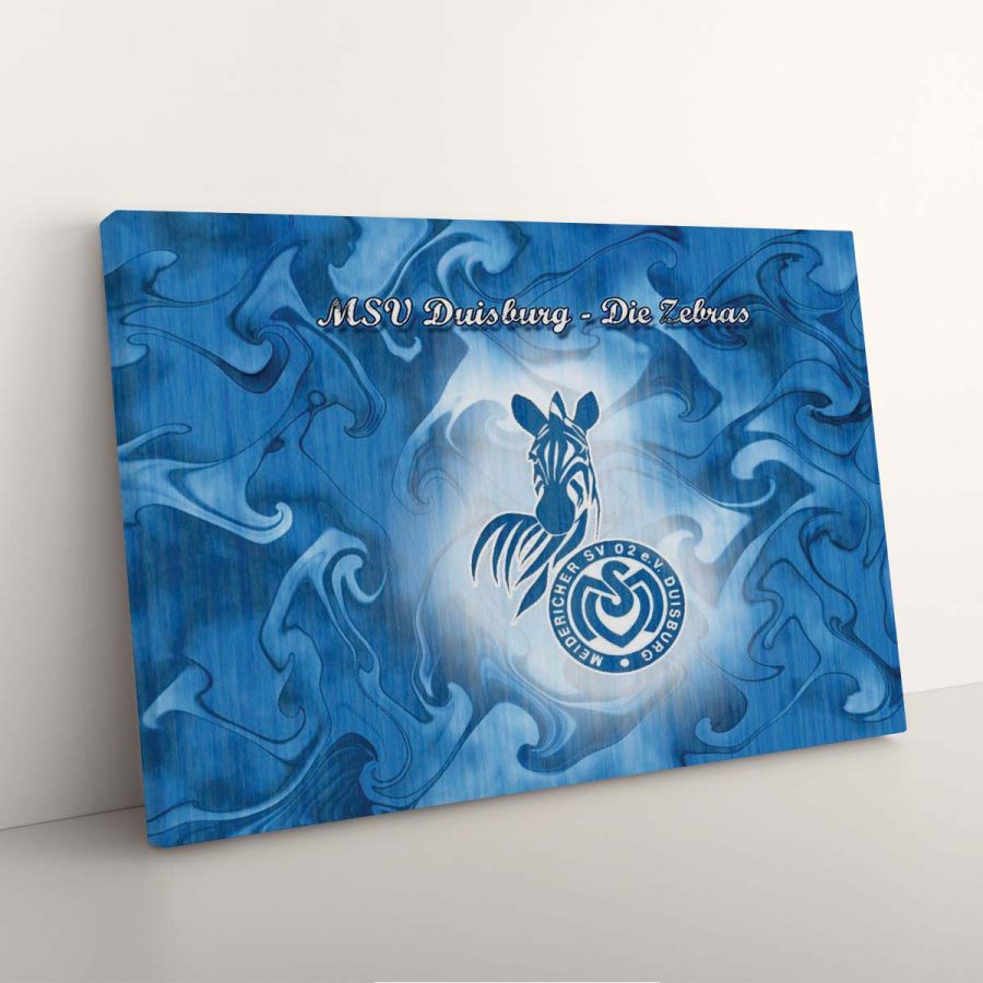 MSV Duisburg Blauer Hintergrund Leinwandbilder – Bild 3