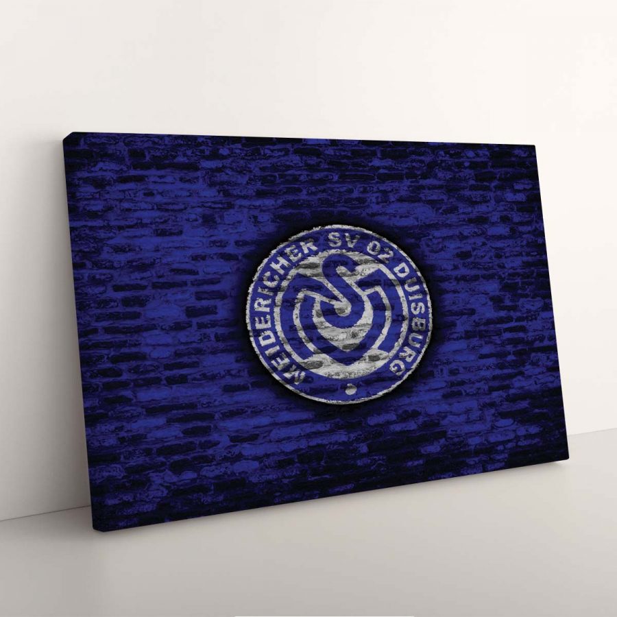 MSV Duisburg Blaue Ziegelwand Leinwandbilder – Bild 3