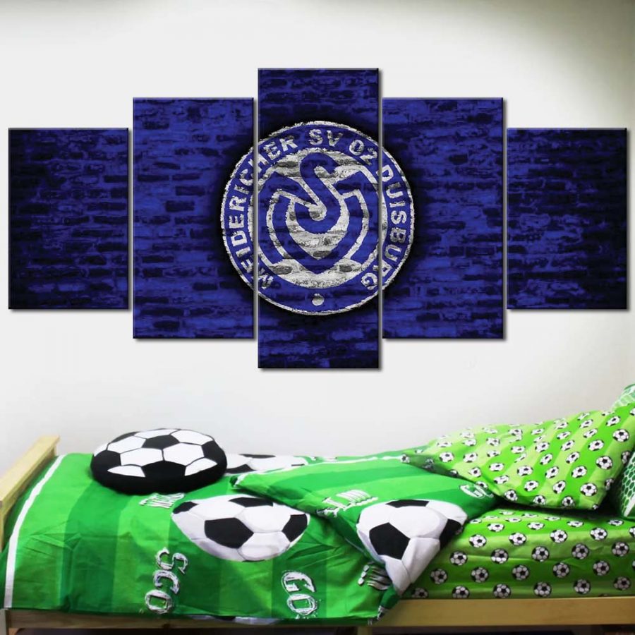 MSV Duisburg Blaue Ziegelwand Leinwandbilder – Bild 2