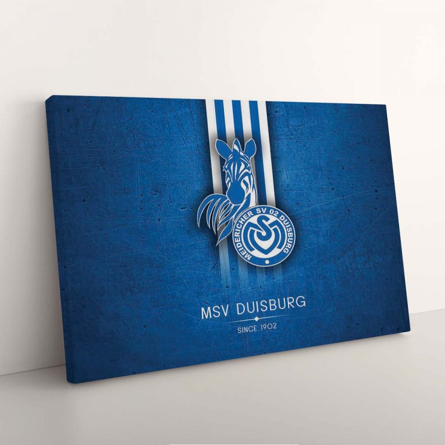 MSV Duisburg Blaues Metall Leinwandbilder – Bild 3