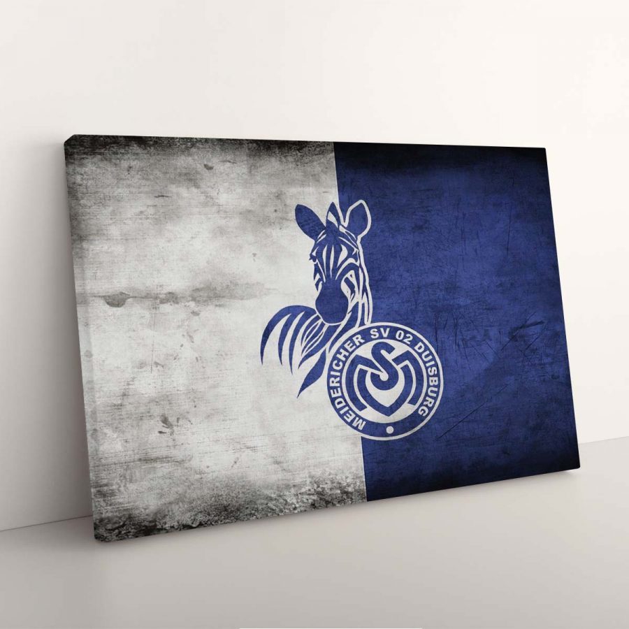MSV Duisburg Weiß-Blau Leinwandbilder – Bild 3