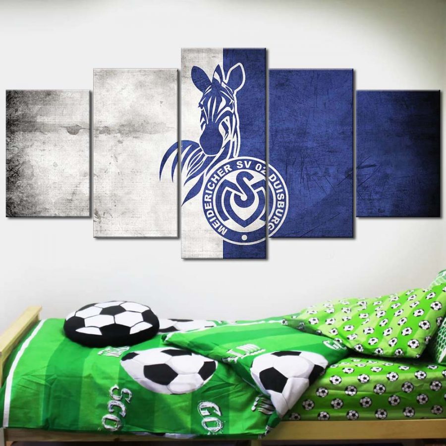 MSV Duisburg Weiß-Blau Leinwandbilder – Bild 2