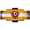 SG Dynamo Dresden Gelb-Schwarzer Hintergrund Leinwandbilder