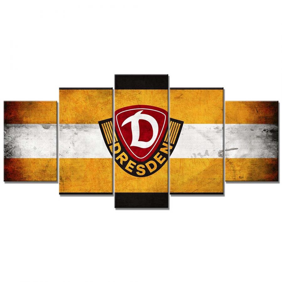 SG Dynamo Dresden Gelb-Schwarzer Hintergrund Leinwandbilder