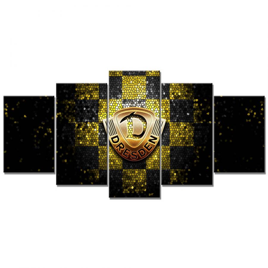 SG Dynamo Dresden Gelb-Schwarz Kariert Leinwandbilder