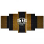 SG Dynamo Dresden Gelber Punktmetall-Hintergrund Leinwandbilder