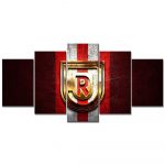 SSV Jahn Regensburg Rotes Metall Leinwandbilder