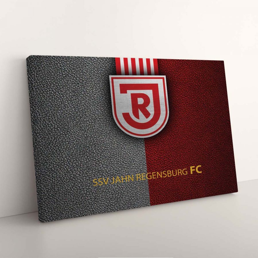 SSV Jahn Regensburg Rot-Weiß Leder Leinwandbilder – Bild 3