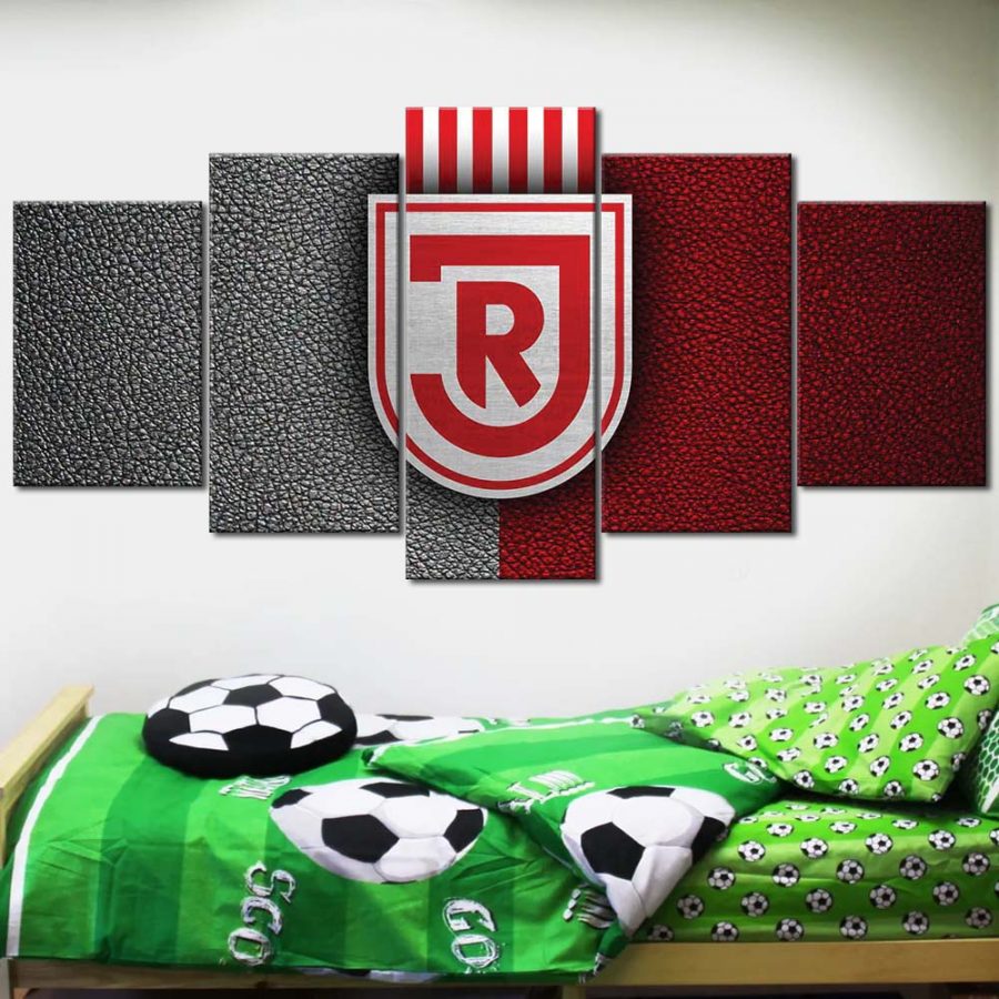 SSV Jahn Regensburg Rot-Weiß Leder Leinwandbilder – Bild 2