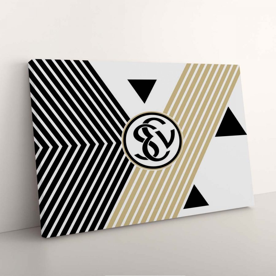 SV 07 Elversberg SVE Deine Eins Schwarz-Weiß Hintergrund Leinwandbilder – Bild 3