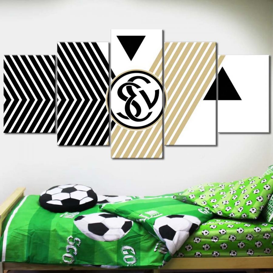 SV 07 Elversberg SVE Deine Eins Schwarz-Weiß Hintergrund Leinwandbilder – Bild 2