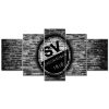 SV Sandhausen Schwarz-Weiß Ziegelwand Leinwandbilder