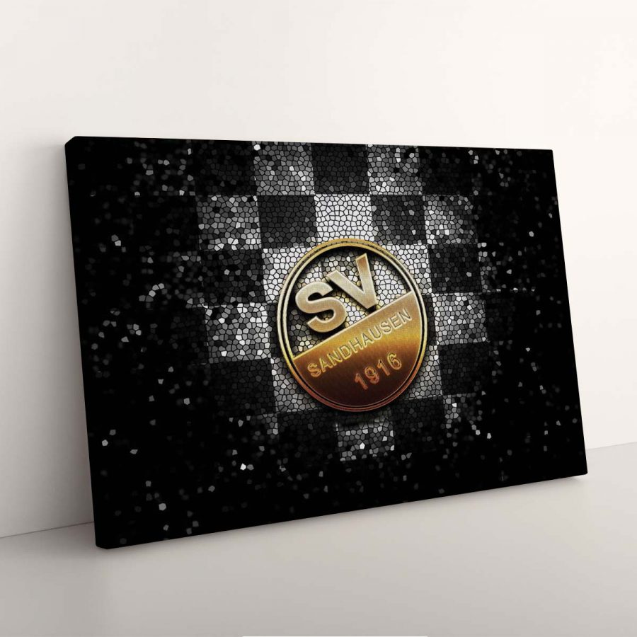 SV Sandhausen Schwarz-Weiß Kariert Leinwandbilder – Bild 3